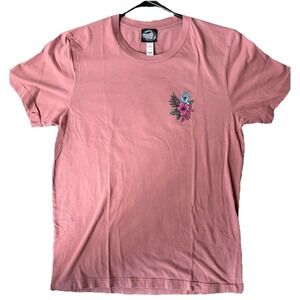 Santa Cruz Board Life Skateboard Surf Slim Medium Shirt Pinkish Floral Women's
